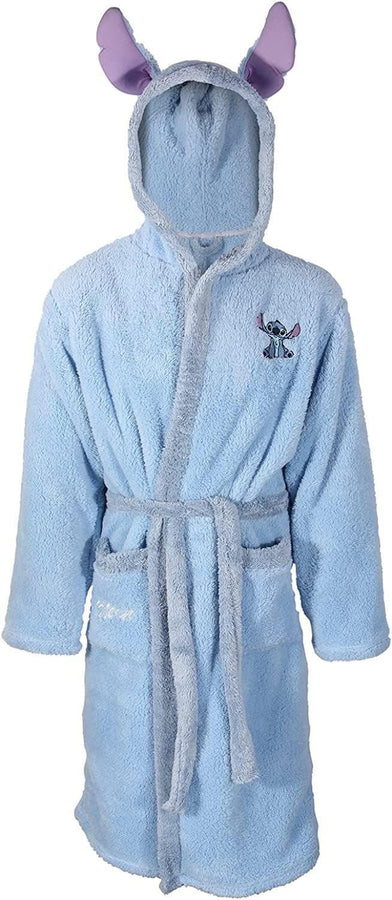 Disney Lilo & Stich Womens Dressing Gown Supersoft Fleece Stitch Robe S/M