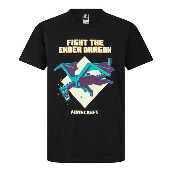 Minecraft | EnderDragon | Kids | Black T-Shirt | 5-6YR