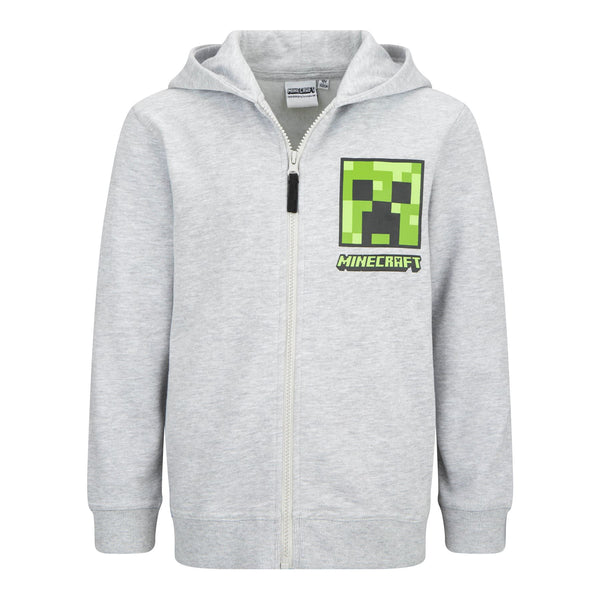 Minecraft Grey Youth Hoodie 128 cms AGE 8