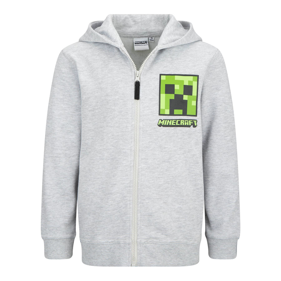 Minecraft Grey Youth Hoodie 128 cms AGE 8