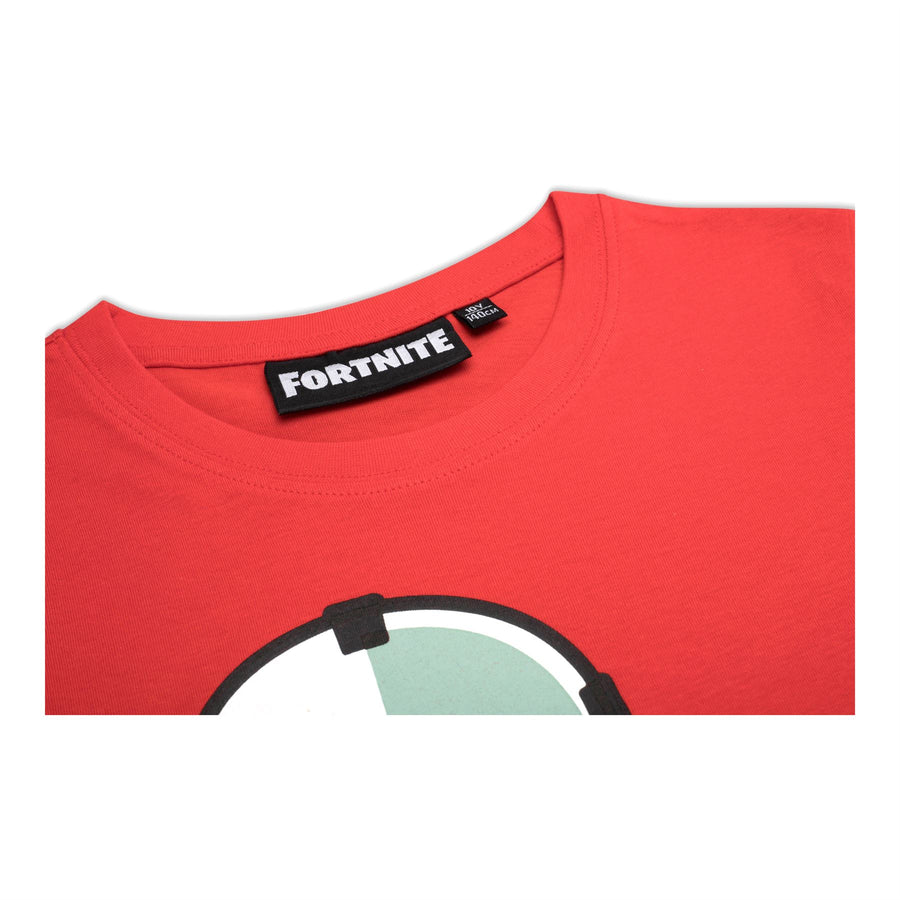 FORTNITE | WILD CARD | Red | Short Sleeved | Unisex Kids | Crew | Gaming Cotton T-Shirt Sizes 10 - 16 Years
