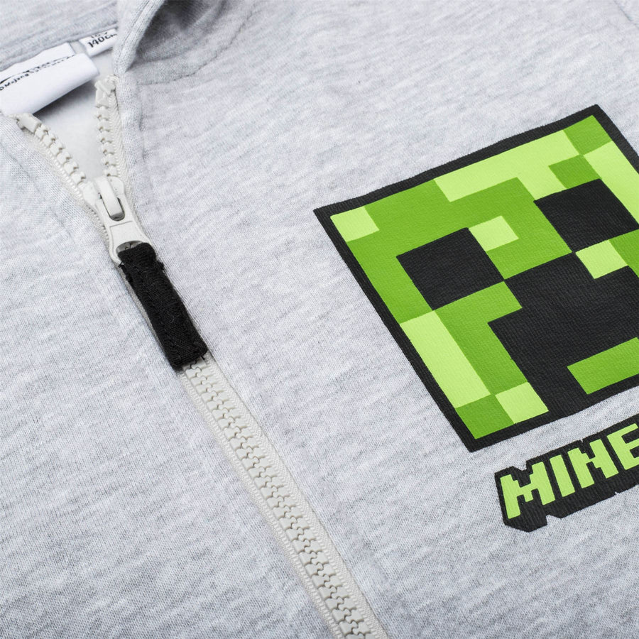 Minecraft Grey Youth Hoodie 128 cms AGE 8